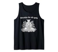Worship the Old Gods Satyr Paganism Horned God Cernunnos Tank Top