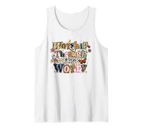 Worship Through The Worry Spiritual Collage Tank Top