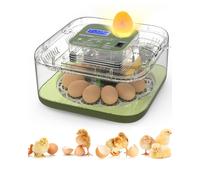 Worshow Egg Incubator, 12 Egg Incubators for Hatching Eggs with Automatic Turning and Humidity Control - 360° View, Integrated Egg Candler Incubator for Hatching Chickens, Ducks, Quail & Other Birds