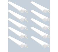 Worshow LED Batten Light 145cm Ceiling Fitting Tube Lights, 50W 6000LM 6500K Linkable Daylight - Hanging or Surface Mount Strip Light Fluorescent Lamp for Garage Office Workshop Bedroom Kitchen,10pack