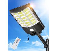 Worshow Solar Street Lights 1000W, Solar Security Light Outdoor with Motion Sensor - 864LED 6500K Dusk to Dawn Flood Light with Remote Control, IP65 Waterproof for Garden,Garage,Parking Lot,Path,Yard