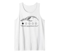 Worst Aquarium Ever Review Funny Whale Skeleton Dark Humor Tank Top