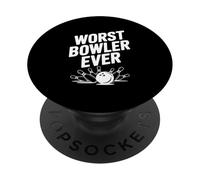Worst Bowler Ever Funny Bowling Humor PopSockets Adhesive PopGrip
