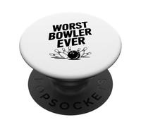Worst Bowler Ever Funny Bowling Humor PopSockets Adhesive PopGrip