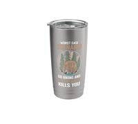 Worst Case Scenario. Go Hiking and a Bear Kill You Stainless Steel Insulated Tumbler