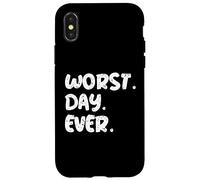 Worst Day Ever Funny Sarcastic Quote | Relatable Mood Gear Case for iPhone X/XS