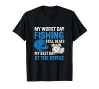 Worst Day Fishing Beats Best Office Blues T-Shirt