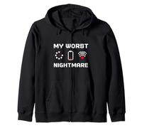 Worst Nightmare Funny Gaming Gamers Humor Coders Zip Hoodie