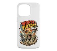 Worst Tuesday Ever! Dinosaurs Running From Asteroid Funny Case for iPhone 13 Pro