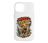 Worst Tuesday Ever! Dinosaurs Running From Asteroid Funny Case for iPhone 14