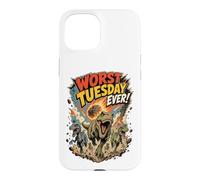 Worst Tuesday Ever! Dinosaurs Running From Asteroid Funny Case for iPhone 15