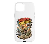 Worst Tuesday Ever! Dinosaurs Running From Asteroid Funny Case for iPhone 15 Plus