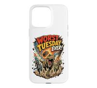 Worst Tuesday Ever! Dinosaurs Running From Asteroid Funny Case for iPhone 15 Pro Max
