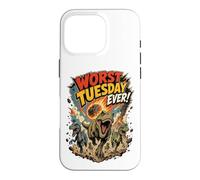 Worst Tuesday Ever! Dinosaurs Running From Asteroid Funny Case for iPhone 16 Pro