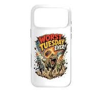 Worst Tuesday Ever! Dinosaurs Running From Asteroid Funny Case for iPhone 17 Pro Max