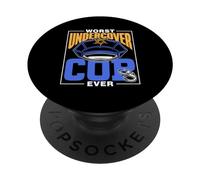 Worst Undercover Cop Ever Police Agent Undercover Cop PopSockets Adhesive PopGrip