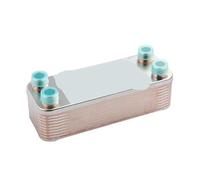 Wort Chiller, 20 Plates Heat Exchanger Wort Chiller, Stainless Steel and Brazed with Copper Counterflow Chiller Home Brew Beer Cooling Tools