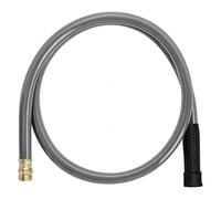 Worth Garden 3/4'' Garden Hose Grey (5) Garden 3/4in. x 5ft Short Hose - 3/4" x5' Replacement Leader Hose for Hose Reel - Durable PVC Non Kinking Heavy Duty Water Hose with Brass Hose Fittings