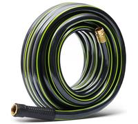 Worth Leader Garden Hose 3/4 in. x 25 ft. -No Kink, Flexible, Leakproof, Male/Female -Heavy Duty Durable 5 Layers PVC Rubber Lightweight Water Pipe for Gardening, Agriculture & Lawn Care -500PSI Burst