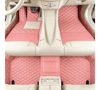 Worth-Mats Custom Car Mats with Text & Image Personalization, Upload Your Own Word/Name/Photo, All-Weather Leather Floor Liners for SUV Sedan Truck(Pink)