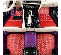 Worth-Mats Premium Leather Car Floor Mats Full Set, Customizable with Your Own Text, for Most Sedans SUVs in All Weather(Pink+Black)