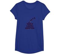 Worth More Than My Addiction Recovery Inspiration T-Shirt, Girls, Royal Blue, Medium
