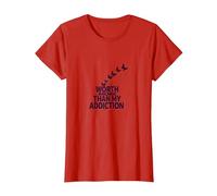Worth More Than My Addiction Recovery Inspiration T-Shirt, Women, Red, S