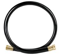 Worth Short Leader Black Garden Hose 5/8 in. x 6 ft. -Brass Aluminum Ends for Household & Yard Use -Heavy Duty Durable Flexible Lightweight Water Pipe -Kink Free, No Leaking, Male/Female Fittings