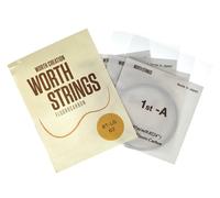 Worth Strings, Low-G Ukulele Strings, Brown Fluoro-Carbon, for Tenor Ukulele, Medium (0.0224-0.0260-0.0291-0.0358)
