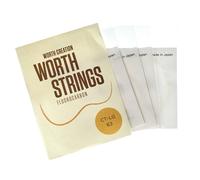 Worth Strings, low-G ukulele strings, clear fluoro-carbon, for tenor ukulele, medium (0.0224-0.0260-0.0291-0.0358)