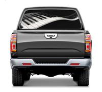 Worth The Sticker Decal On My Car SUV Pickup Lorry Rear Window Black and White Piano Keyboard Pickup Car Window Stickers 65*22 inch Truck Back Window Perforated Vinyl Window Film Decal for Trucks SUV