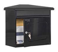 Worthersee Extra Large Steel Mail Box A4 Post Box Letter Box Black Anthracite