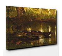 Worthington Whittredge The Old Hunting Grounds Canvas Print | Gallery Wrapped 30mm Frame Wall Art | 30x20 inches | Ready to Hang | Modern Picture | Living Room Bedroom Lounge Office