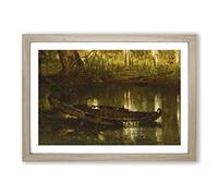 Worthington Whittredge The Old Hunting Grounds Framed Print | A2 Oak Framed Wall Art | Ready to Hang | Modern Nature Picture | Living Room Bedroom Lounge Office