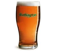 Worthington's Personalised Engraved 1 Pint Bitter Beer Glass + Box (Colour Logo) - Enter Your Own Custom Text