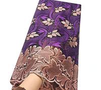 WorthSJLH African Lace Fabric 2019 High Quality Cord Nigerian Lace Fabric Wedding French Tulle Net Lace Fabric for Dresses J842 (Purple)