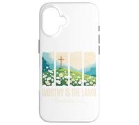 Worthy Is The Lamb Revelation 5 12 Christian Cross Case for iPhone 16