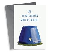 Worthy of the bucket. Leeds United supporters Fathers day card.