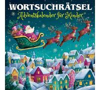 Wortsuchrätsel Adventskalender fur Kinder: Jeden Tag eine lustige Buchstabensuche im handlichen 8,5×8,5 Zoll Format