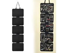 WORUIB 1 Pcs Pin Badge Display, Pin Badge Holder, Wall Jewellery Organiser, Detachable Felt Display Stand, Easy to Hang, for Jewelry Storage, Home Decoration and Gift Giving (Black)