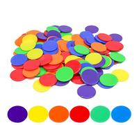 WORUIB 200 Pcs Counters Age 3+ For Maths, Tokens, Place Value, Plastic Coins, Coloured Counters, Double Sided, Kids Math Counting Education, Game