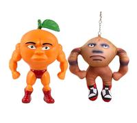 WORUIB 2PCS italian brainrot toys,italian brainrot,featuring a unique orange muscle design,are perfect for creative games,desktop decoration,or as a