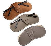 WORUIB 3 Pcs Slim Glasses Case, Slim Glasses Case For Women, Portable Flat Glasses Storage Bag For Sunglasses Reading Glasses, Compact Eyewear Protective Case