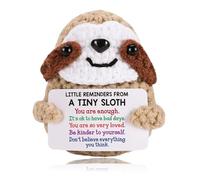 WORUIB Emotional Support Gift, Positive Gifts, Positive Crochet Animals, Positive Affirmation Cards for Women Positive Gifts Crochet Doll Cheer Up Gifts for Party Birthday Easter Christmas