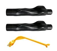 WORUIB Golf Grip Training Aid, Professional Golf Grip Trainer, Swing Training Aid with Corrective Feature, Two-Piece Set with Black Grips and Yellow Corrector, Durable Golf Training Equipment
