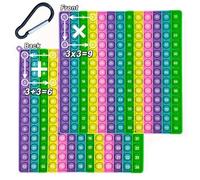 WORUIB Maths Pop It, Multiplication & Addition Fidget Toy, 12x12, Times Table, Rainbow, Ages All, Educational, Stress Relief