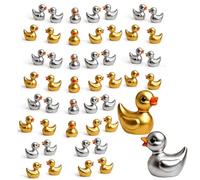 WORUIB Mini Ducks, Tiny Ducks and Resin Ducks, 50 Little Ducks for Creative Craft Projects, Small Ducks Measuring 1.5 Cm by 1.5 Cm