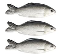 WORUIB Plastic Fish, Three Realistic Fish Toys Set, Marine Life Educational Tools, Desktop Decor for Home and Classroom, Artificial Fish Models for Interactive Play