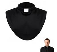 WORUIB Priest Collar, Priest Costume Collar, Clergy Attire Accessory, Shirt Collar for Church Services, Dimensions 35 by 40 cm