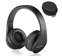 WorWoder Bluetooth Headphones Over-Ear, Foldable Wireless and Wired Stereo Headset Micro SD/TF, FM for Cell Phone, PC, Soft Earmuffs & Light Weight for Prolonged Wearing Travel Office Home